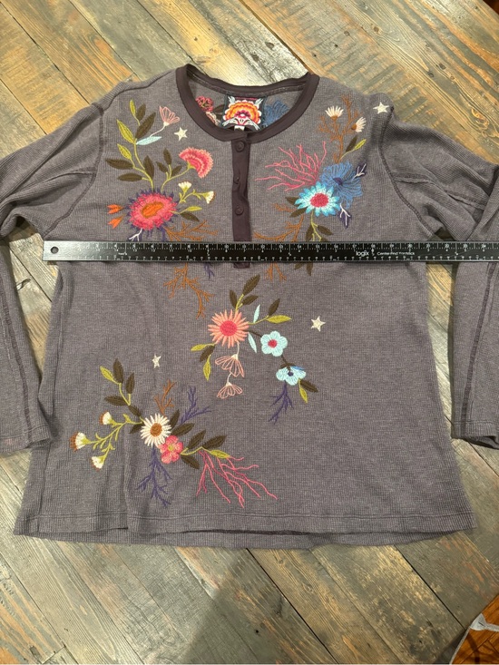 Johnny Was Tops - JOHNNY WAS Ulla Thermal Henley size XL
